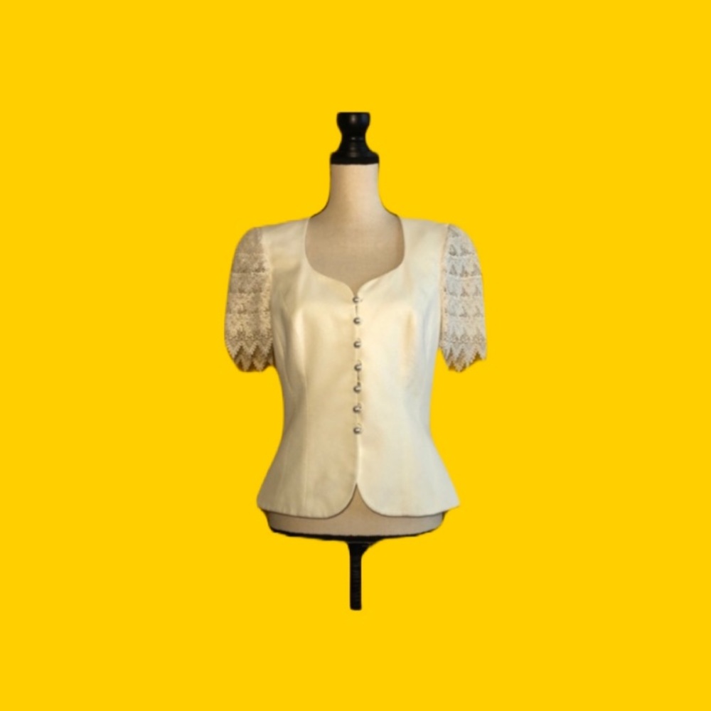 🟠 ESCADA COUTURE 🟠 lace short sleeve blazer